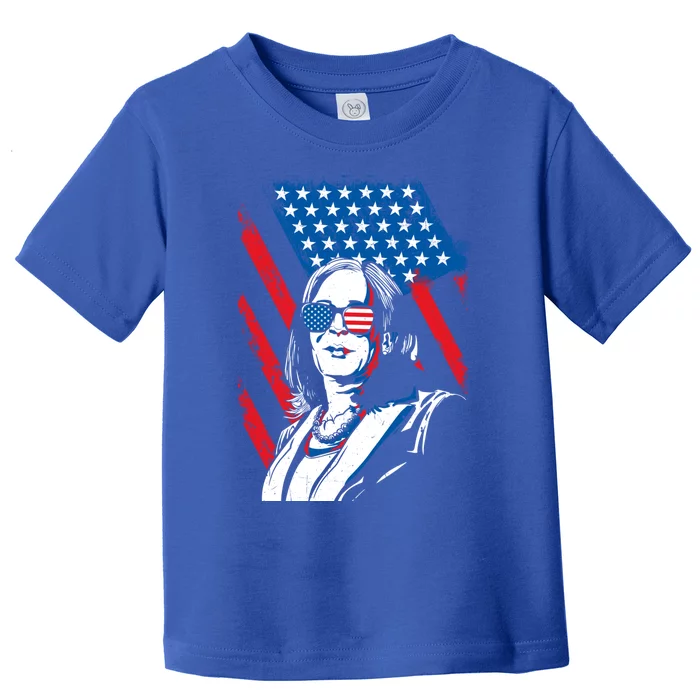 Kamala Harris Democratic American Flag Meaningful Gift Toddler T-Shirt