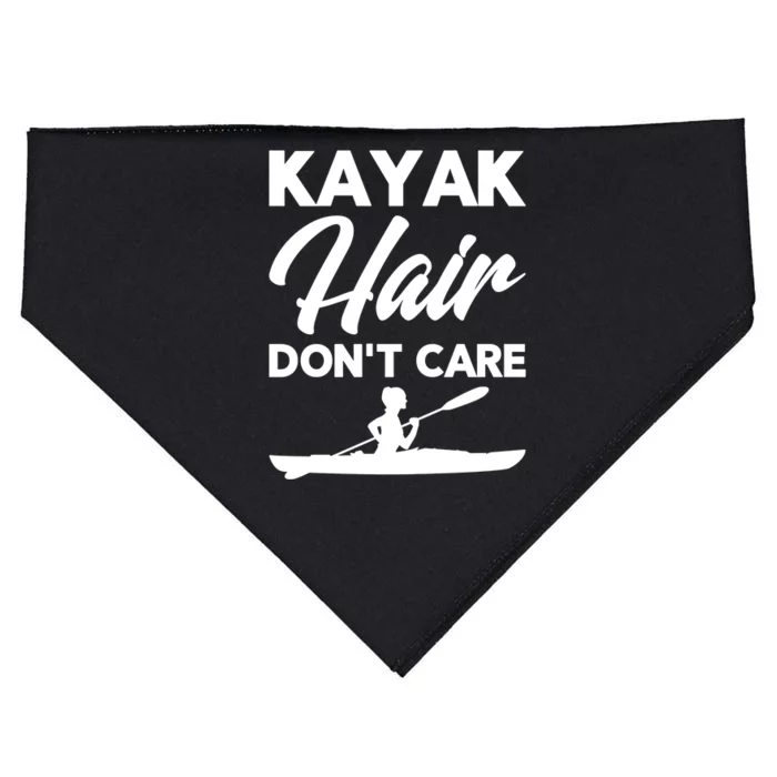 Kayak Hair DonT Care Kayaking Kayaker Gift USA-Made Doggie Bandana