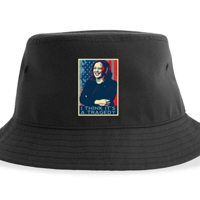 Kamala Harris Debate Donald Trump I Think ItS A Tragedy Sustainable Bucket Hat