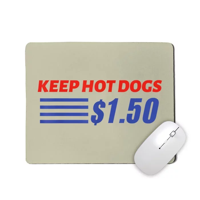 Keep Hot Dogs $1.50 Mousepad