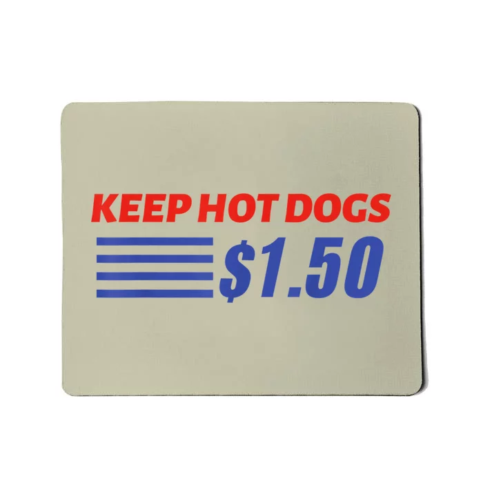 Keep Hot Dogs $1.50 Mousepad