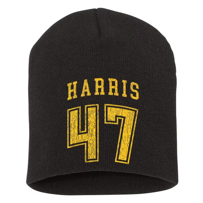 Kamala Harris Double Sided Classic Baseball Style Design Premium Short Acrylic Beanie