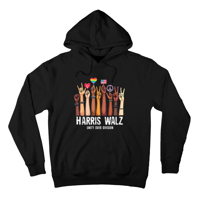 Kamala Harris Election Day Harris Walz Unity Over Division Hoodie