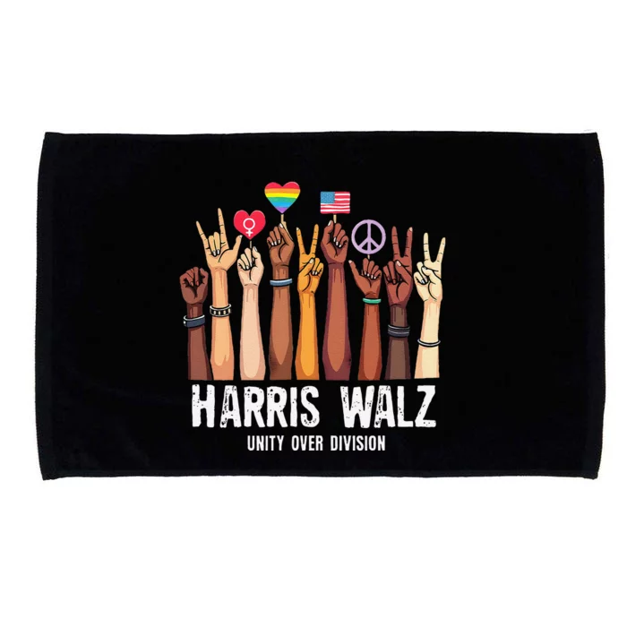 Kamala Harris Election Day Harris Walz Unity Over Division Microfiber Hand Towel