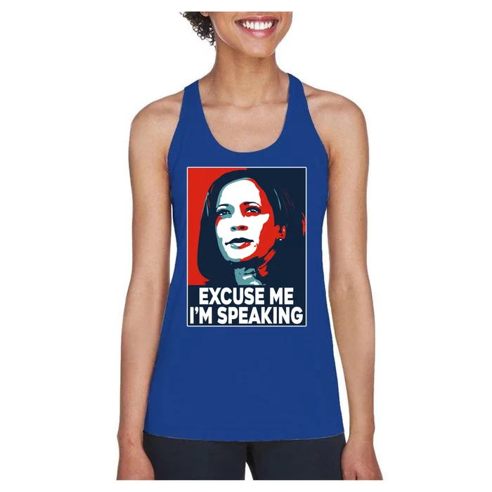 Kamala Harris Excuse Me Im Speaking Gift Women's Racerback Tank