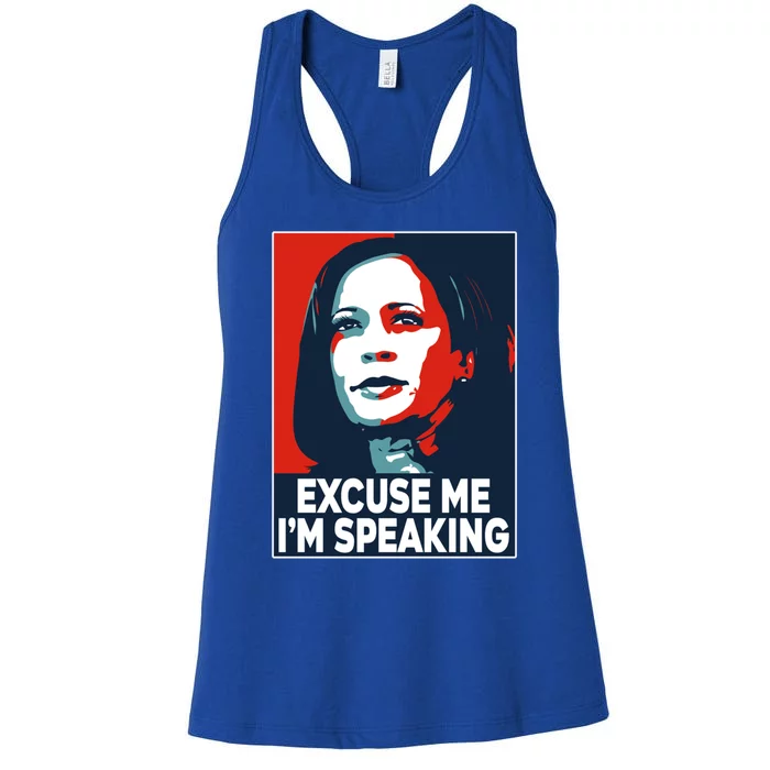 Kamala Harris Excuse Me Im Speaking Gift Women's Racerback Tank