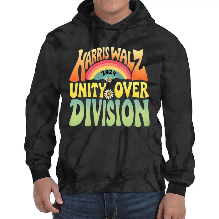 Kamala Harris Election Day Harris Walz Unity Over Division Tie Dye Hoodie