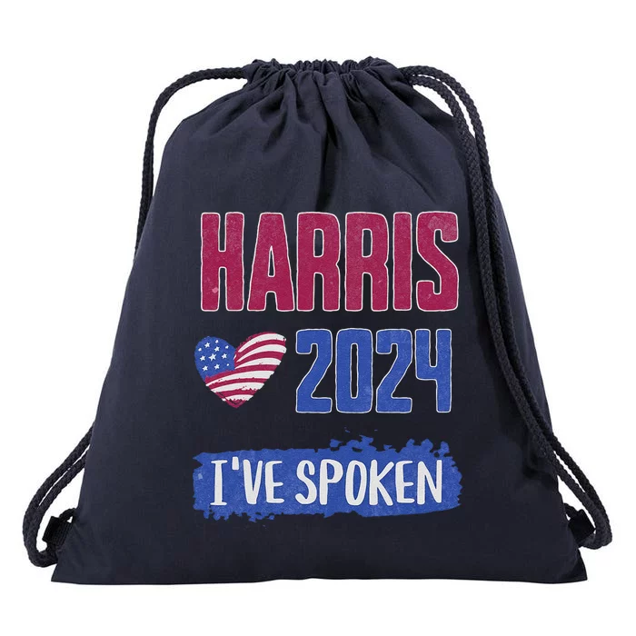 Kamala Harris Excuse Me IVe Spoken 2024 President Election Drawstring Bag