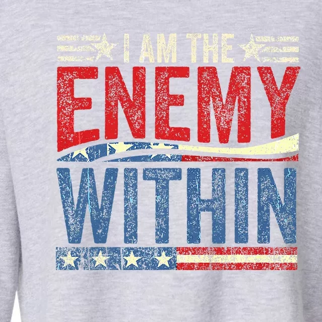 Kamala Harris Enemy Within Antitrump Left Wing Cropped Pullover Crew