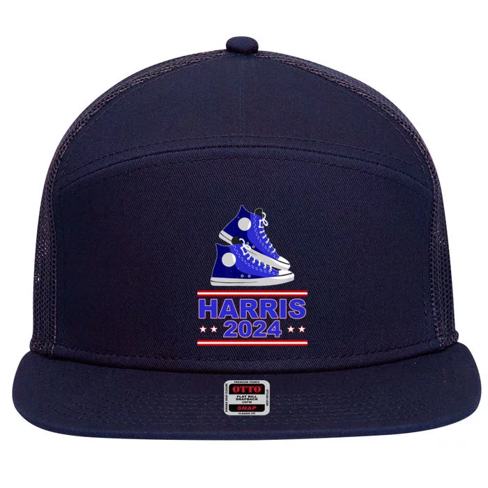 Kamala Harris Election Sneakers 2024 7 Panel Mesh Trucker Snapback Hat