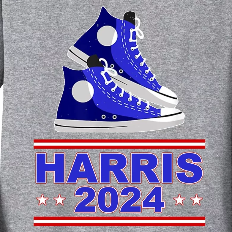 Kamala Harris Election Sneakers 2024 Kids Long Sleeve Shirt