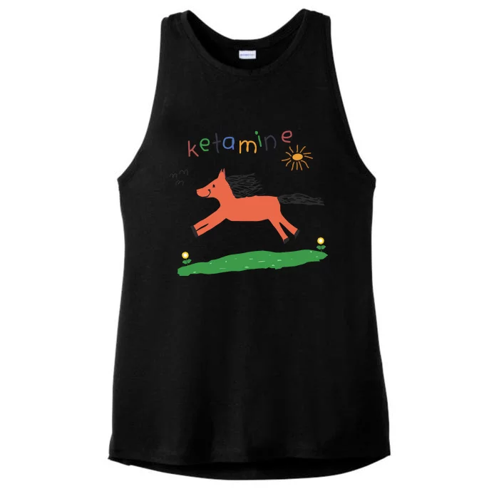 Ketamine Horse Emergency Tee Funny Ladies Tri-Blend Wicking Tank