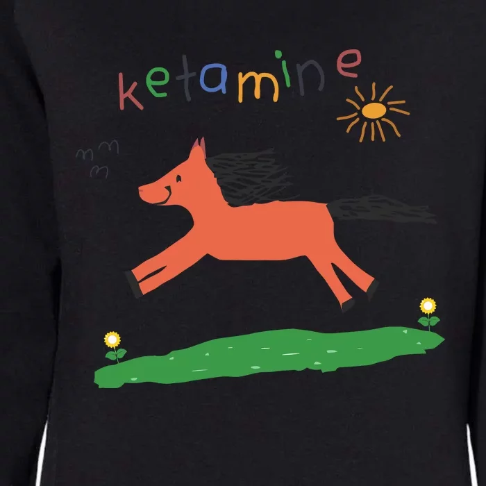 Ketamine Horse Emergency Tee Funny Womens California Wash Sweatshirt