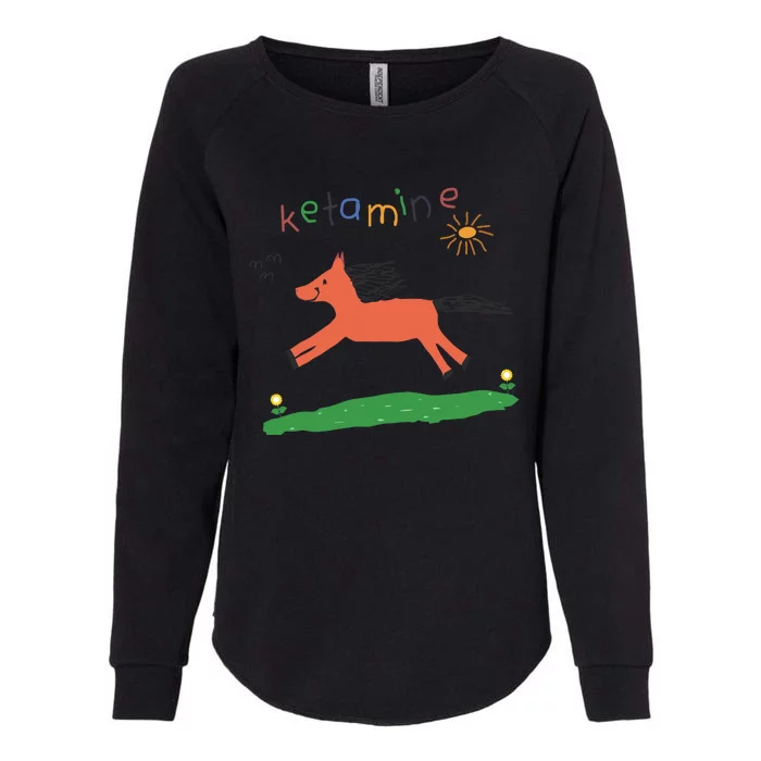 Ketamine Horse Emergency Tee Funny Womens California Wash Sweatshirt