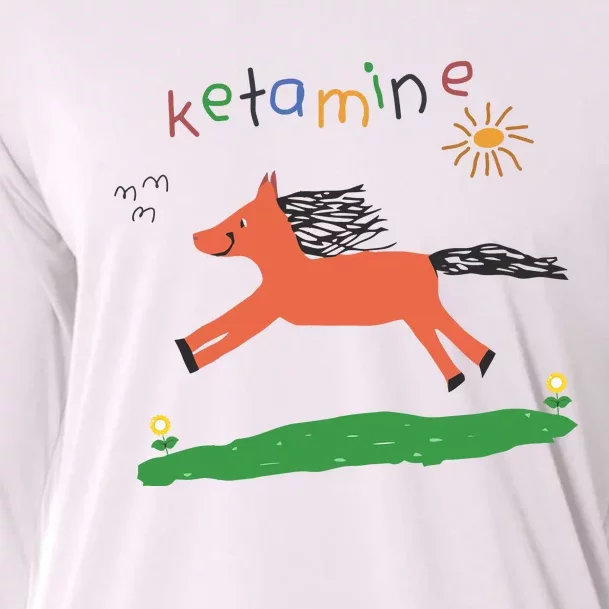 Ketamine Horse Emergency Tee Funny Cooling Performance Long Sleeve Crew