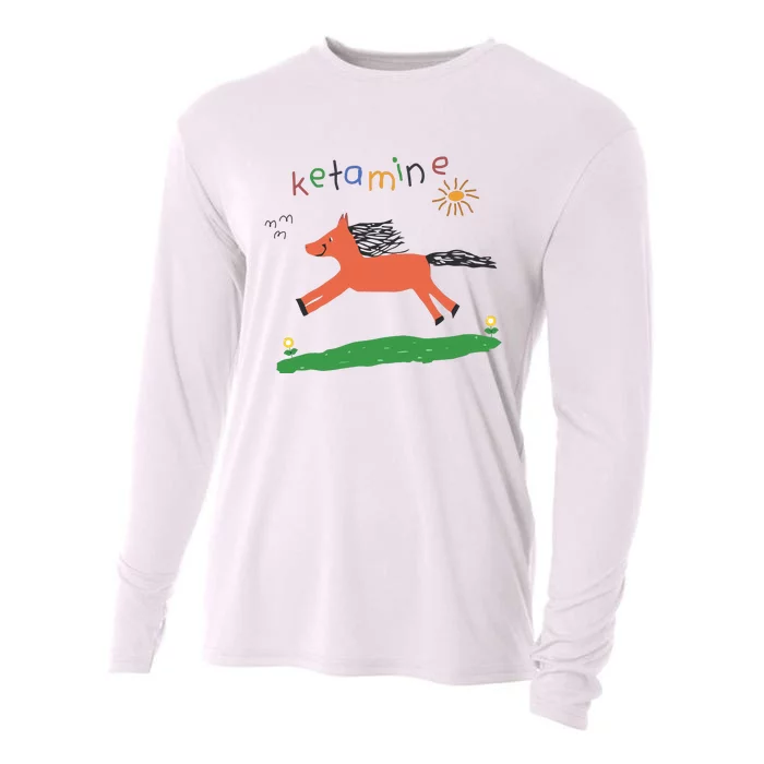 Ketamine Horse Emergency Tee Funny Cooling Performance Long Sleeve Crew