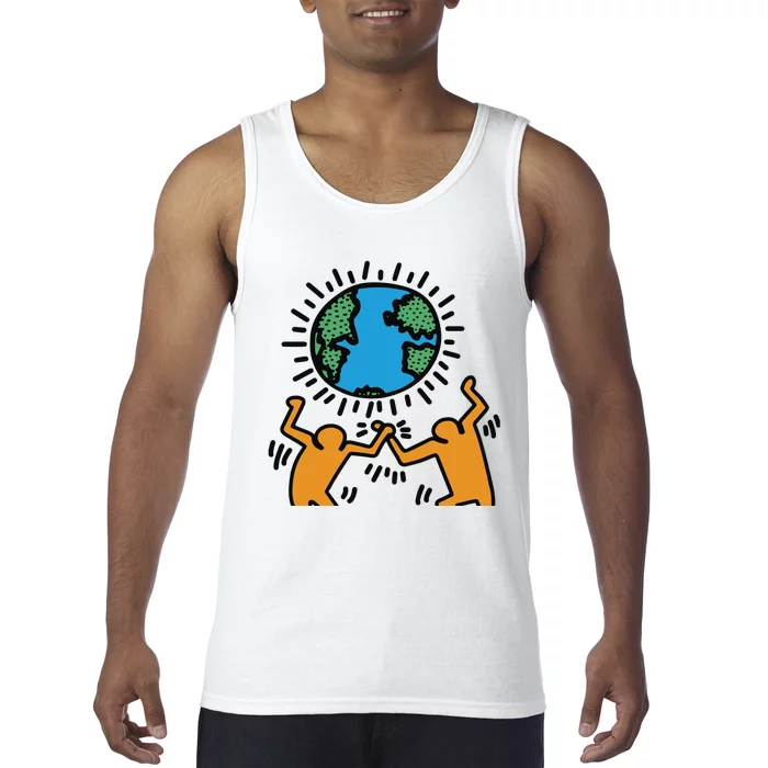 Keith Haring Earth Day Artwork Tank Top