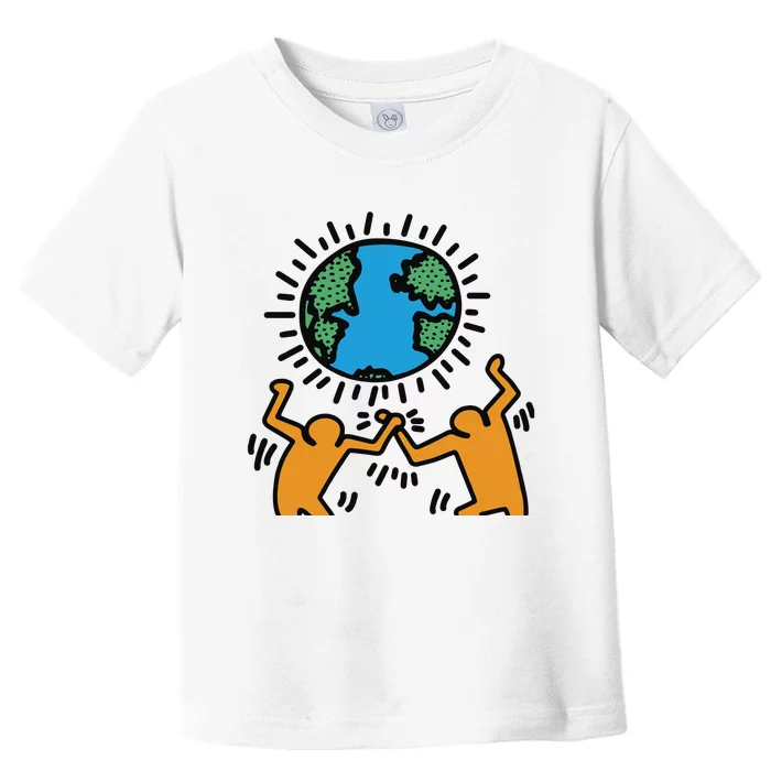 Keith Haring Earth Day Artwork Toddler T-Shirt