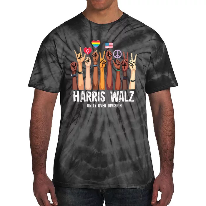 Kamala Harris Election Day Harris Walz Unity Over Division Tie-Dye T-Shirt