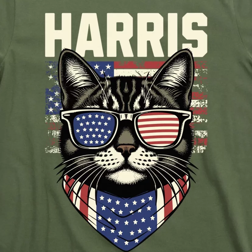 Kamala Harris For President 2024 Funny Cat Lady Graphic Election President 2024 T-Shirt