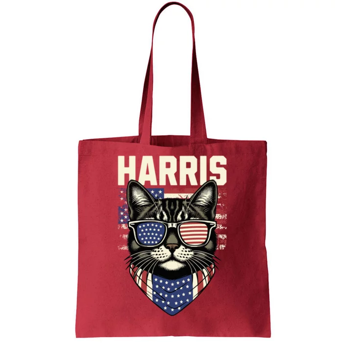 Kamala Harris For President 2024 Funny Cat Lady Graphic Election President 2024 Tote Bag