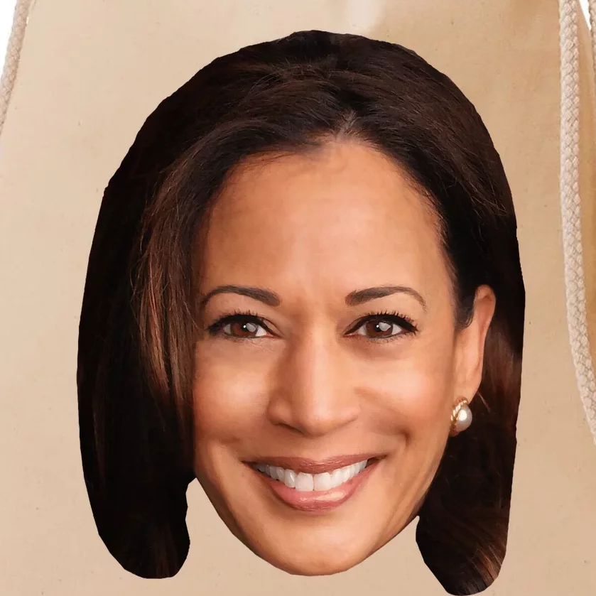 Kamala Harris Face 2024 Drawstring Bag