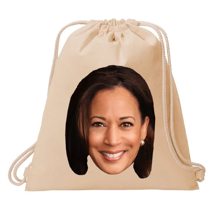 Kamala Harris Face 2024 Drawstring Bag