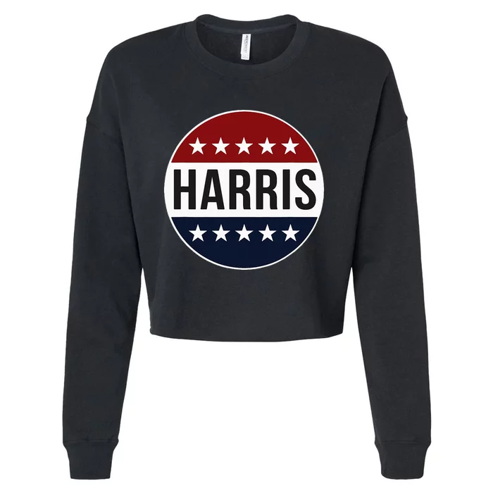 Kamala Harris For President 2024 Kamala Harris Vote Button Cropped Pullover Crew