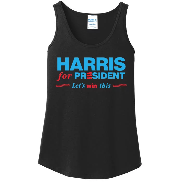 Kamala Harris For President 2024 Vote Blue Democrat Election Ladies Essential Tank