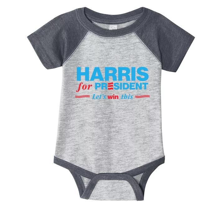 Kamala Harris For President 2024 Vote Blue Democrat Election Infant Baby Jersey Bodysuit