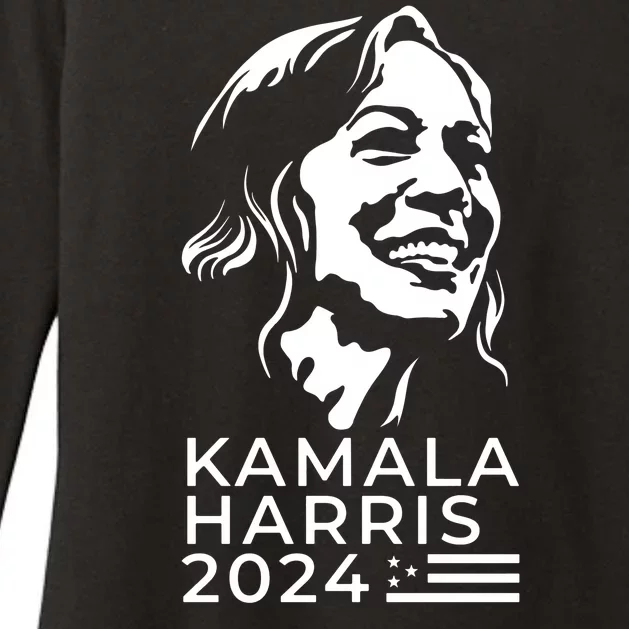 Kamala Harris Face Portrait 2024 Womens CVC Long Sleeve Shirt