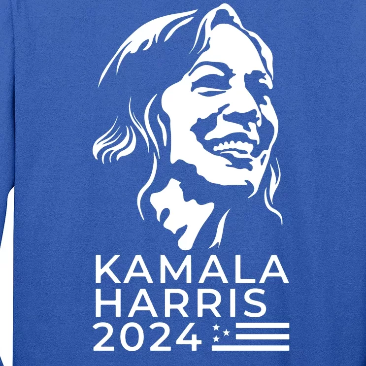 Kamala Harris Face Portrait 2024 Long Sleeve Shirt