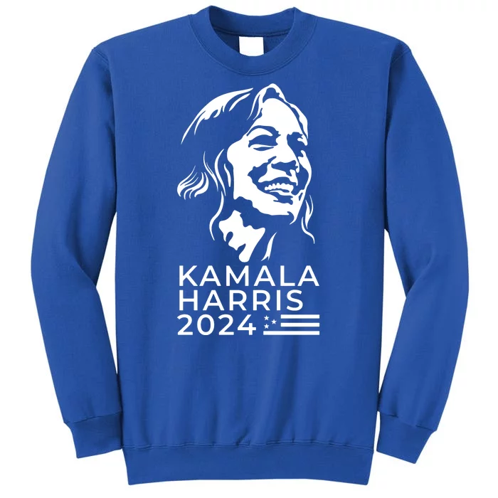 Kamala Harris Face Portrait 2024 Tall Sweatshirt