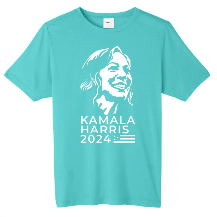 Kamala Harris Face Portrait 2024 ChromaSoft Performance T-Shirt