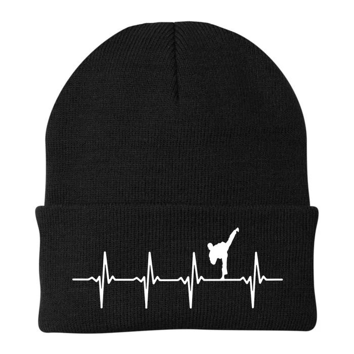 Karate Heartbeat For Martial Artists Knit Cap Winter Beanie