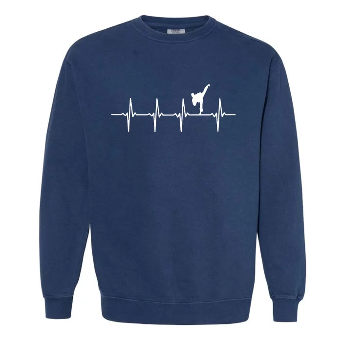 Karate Heartbeat For Martial Artists Garment-Dyed Sweatshirt