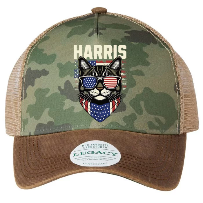 Kamala Harris For President 2024 Funny Cat Gift Legacy Tie Dye Trucker Hat