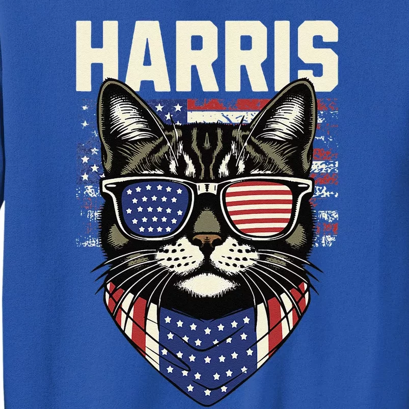 Kamala Harris For President 2024 Funny Cat Gift Tall Sweatshirt