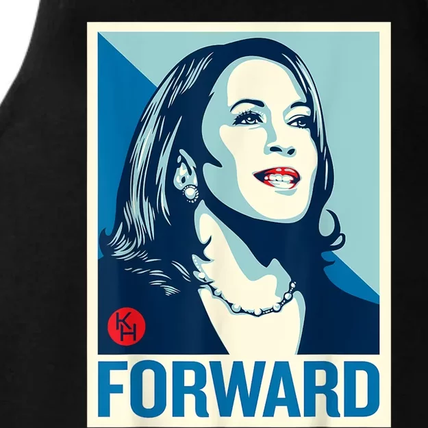 Kamala Harris Forward Ladies Tri-Blend Wicking Tank