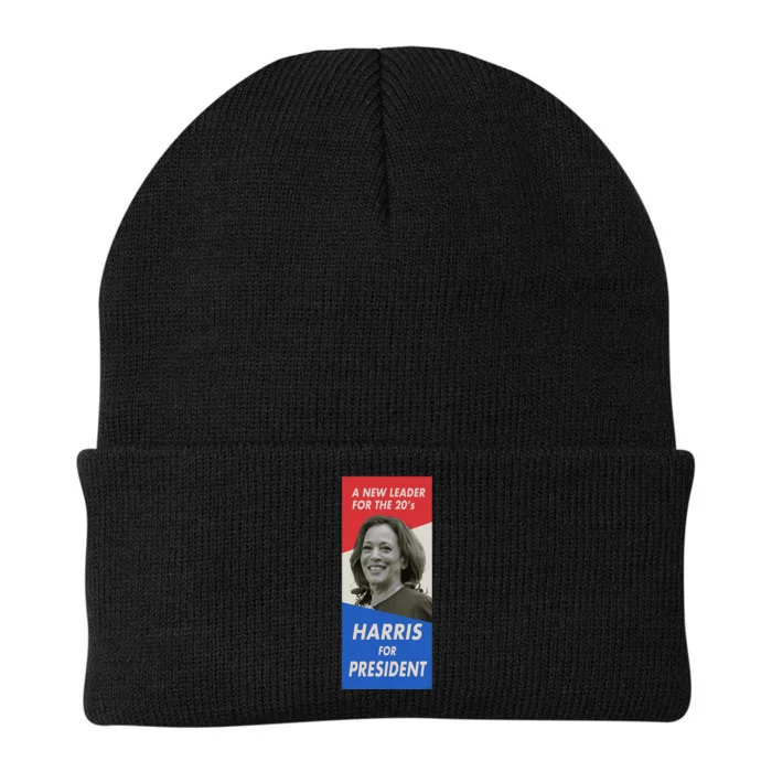 Kamala Harris For President 2024 Harris Retro Vintage Poster Knit Cap Winter Beanie