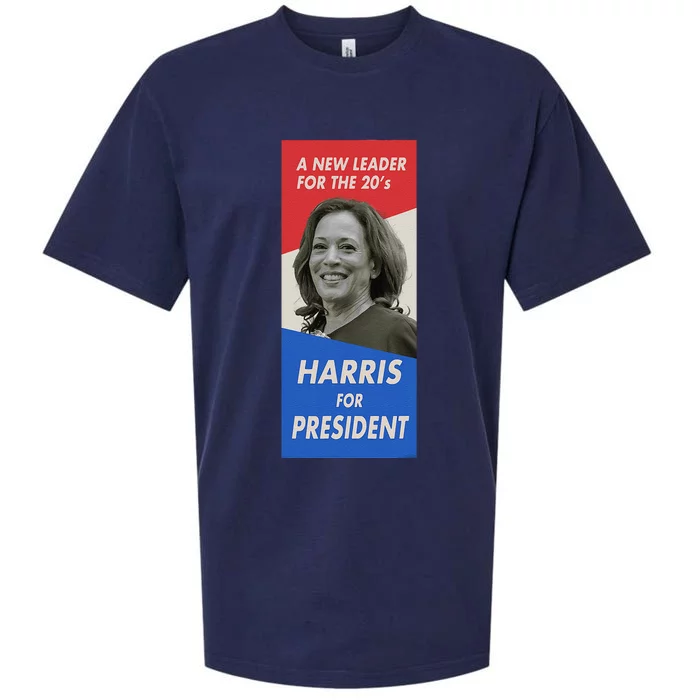 Kamala Harris For President 2024 Harris Retro Vintage Poster Sueded Cloud Jersey T-Shirt