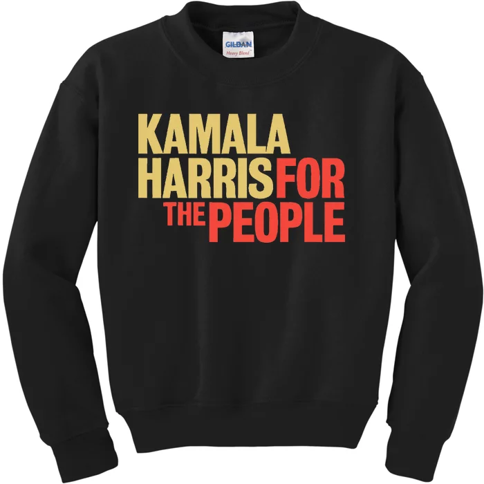 Kamala Harris For The People President 2024 Kids Sweatshirt