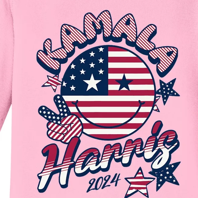 Kamala Harris For President 2024 Baby Long Sleeve Bodysuit