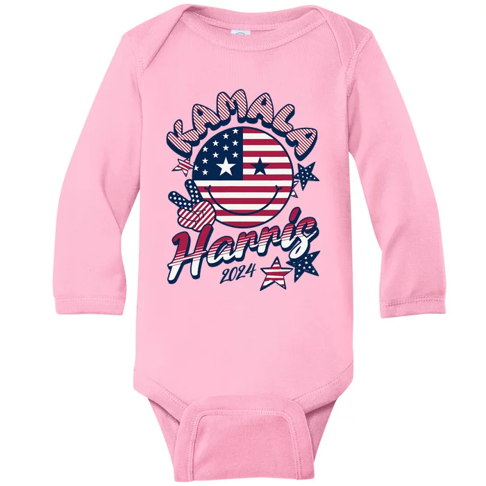 Kamala Harris For President 2024 Baby Long Sleeve Bodysuit