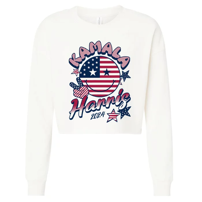 Kamala Harris For President 2024 Cropped Pullover Crew