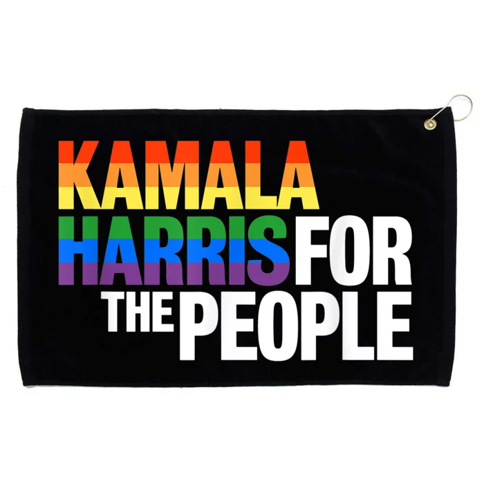 Kamala Harris For President Lgbt Gay Pride Rainbow Grommeted Golf Towel