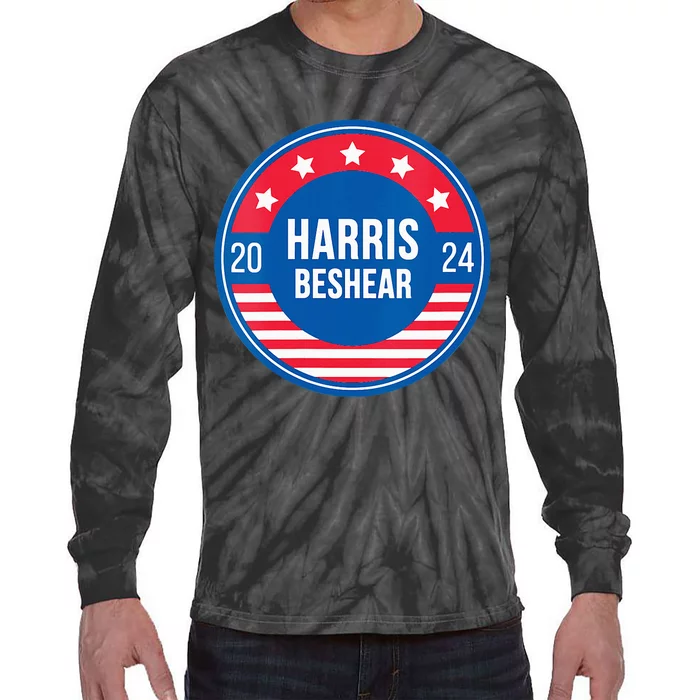 Kamala Harris For President Andy Beshear For Vice President Tie-Dye Long Sleeve Shirt