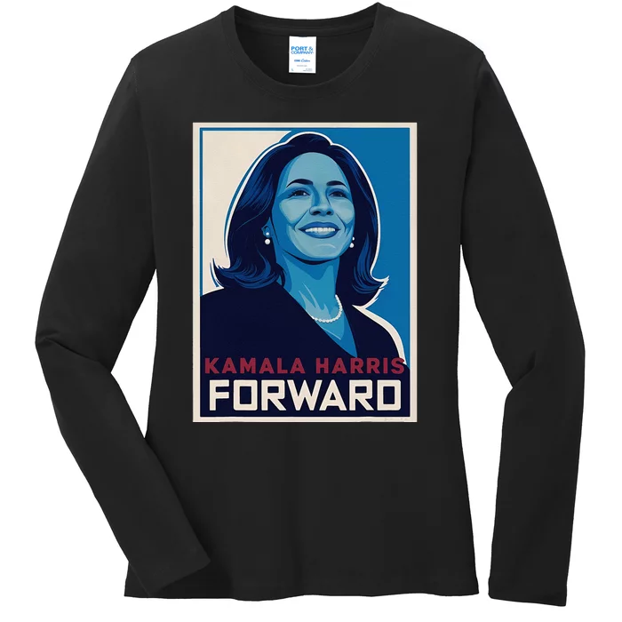 Kamala Harris Forward 2024 Ladies Long Sleeve Shirt