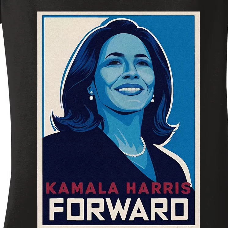 Kamala Harris Forward 2024 Women's V-Neck T-Shirt