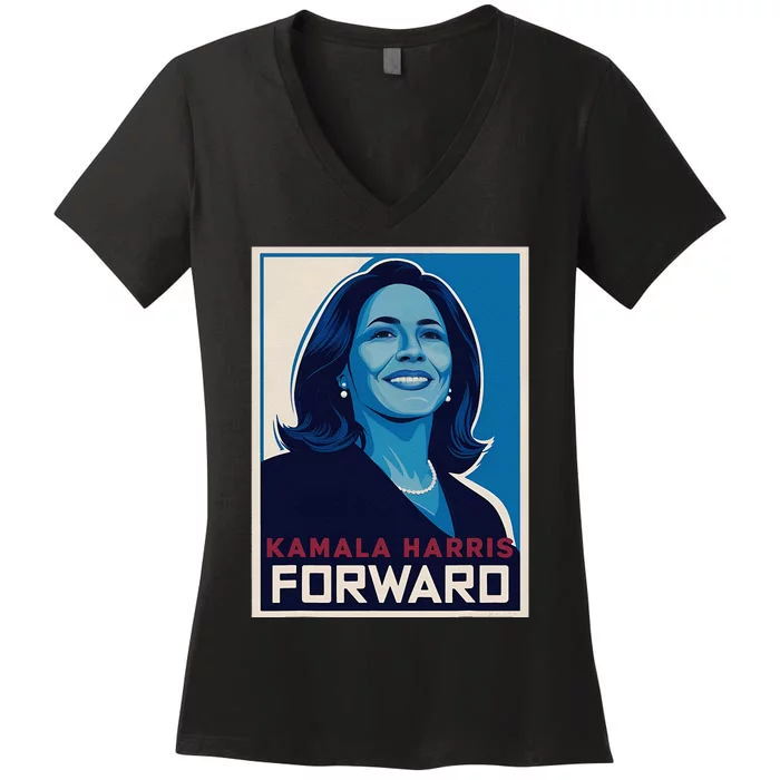 Kamala Harris Forward 2024 Women's V-Neck T-Shirt